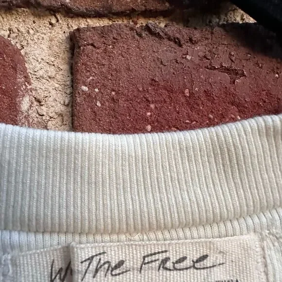 Free People We The Free Kate Ribbed stretch Tank top in ivory M NEW - Picture 8 of 9